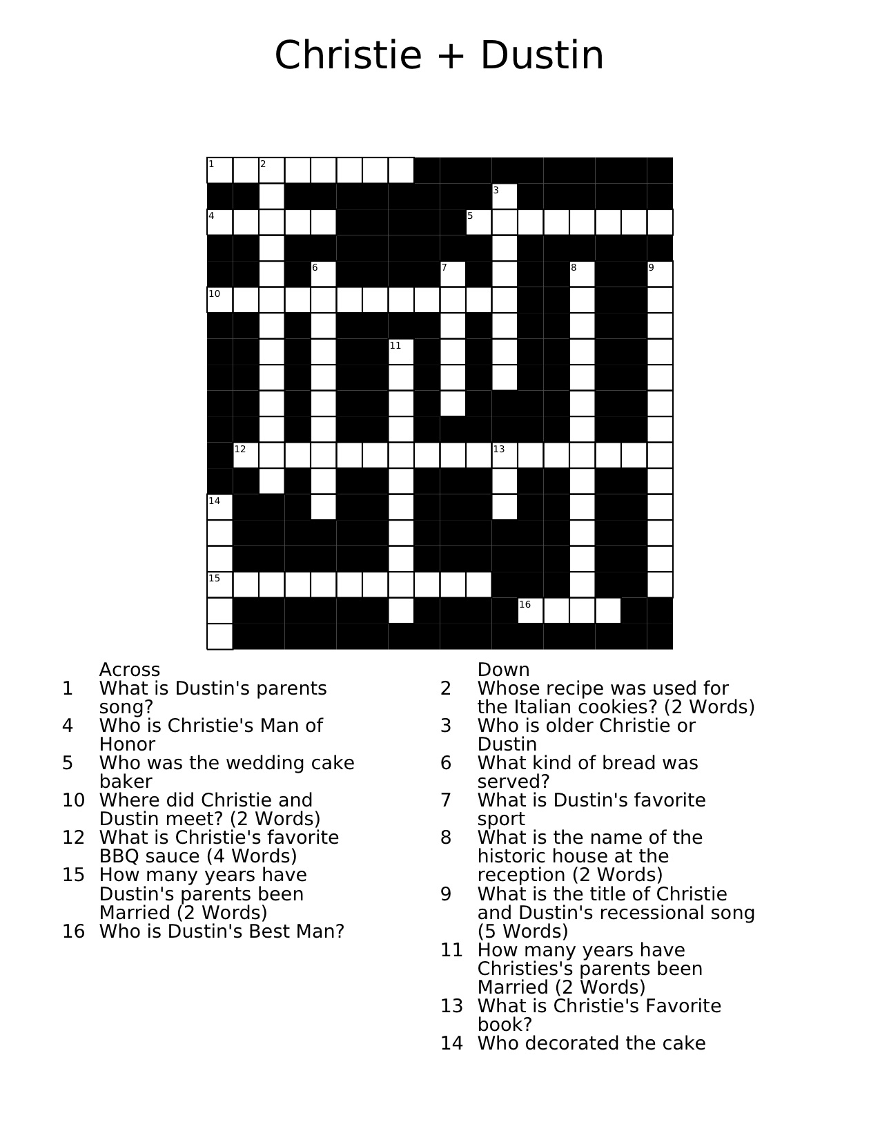 Crossword Generator Free Printable