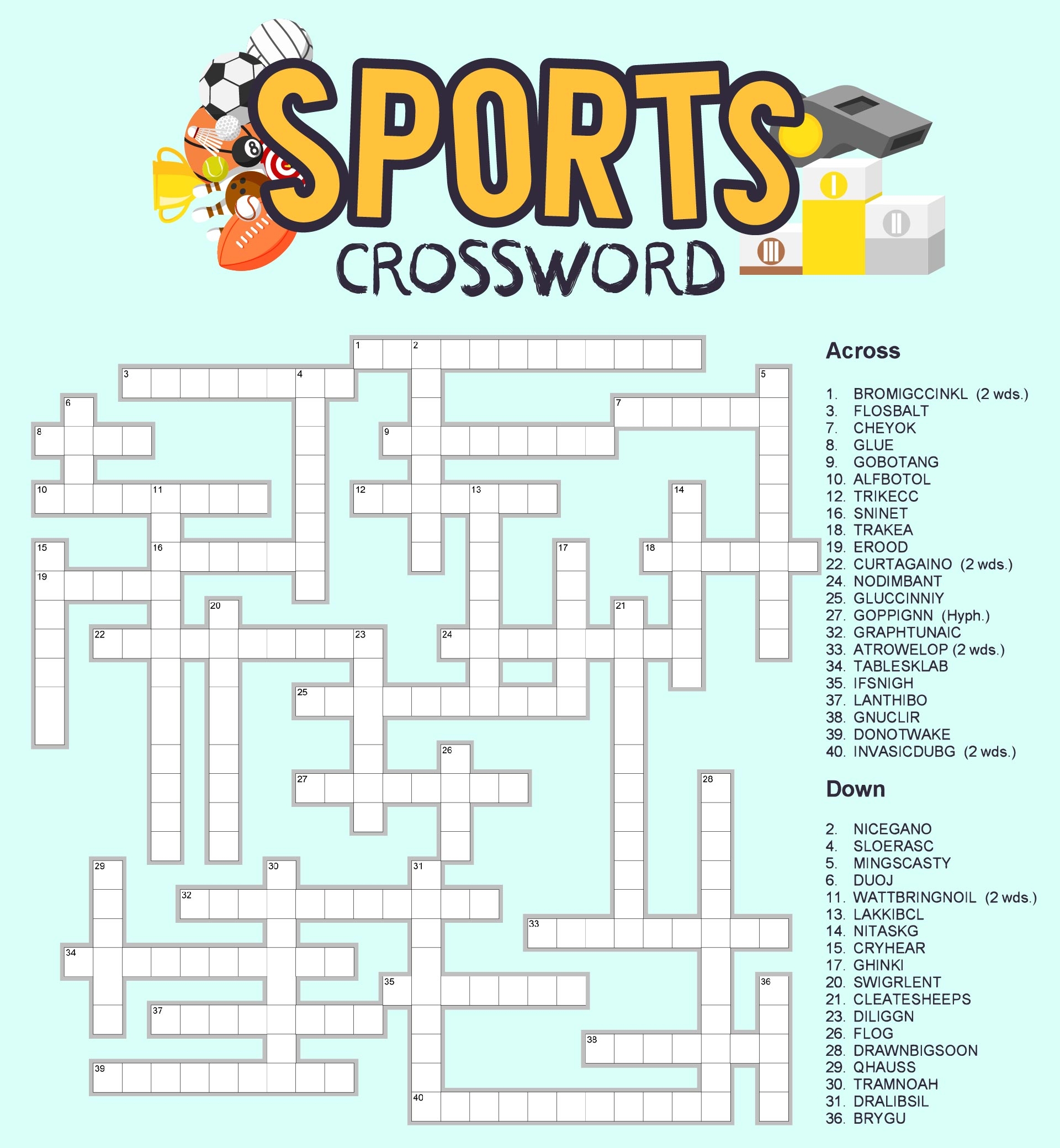 Crossword Puzzles For Children Free Printable Crossword Puzzles 