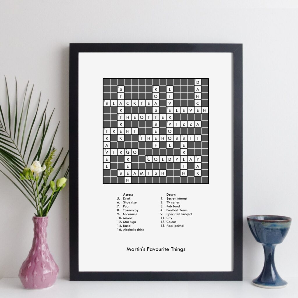 Custom Crossword Puzzle Gift Free Crossword Puzzles Printable