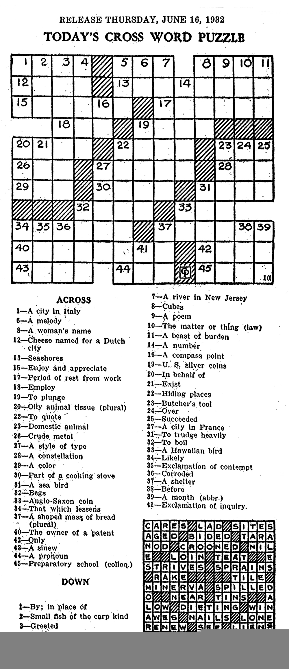 Eugene Sheffer Crossword Puzzle Printable 80 Images In Collection 