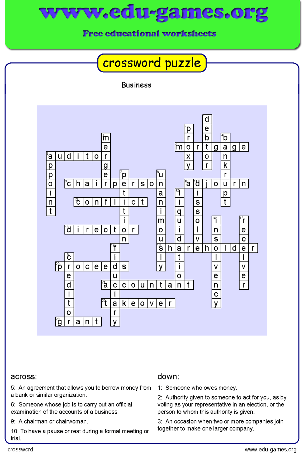 Crossword Creator Free Printable
