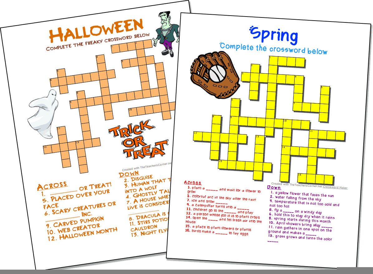 Free Crossword Puzzles Maker Printable Asseability