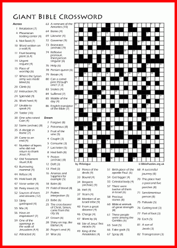 Free Print Bible Crossword Puzzle Easy Bible Crossword Puzzles 