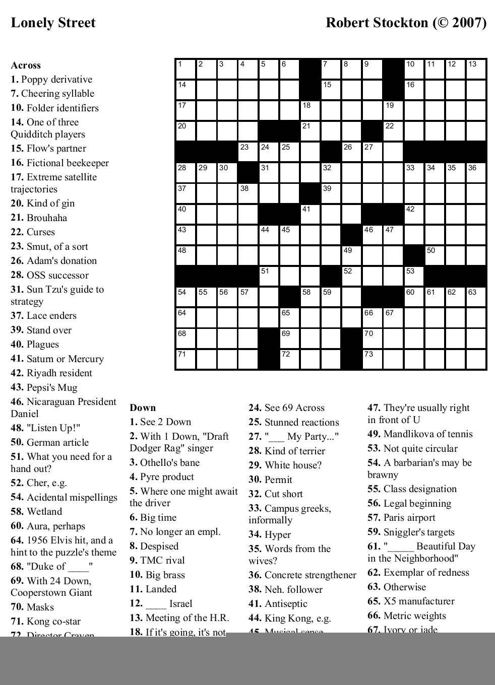 Crossword Puzzles Pdf