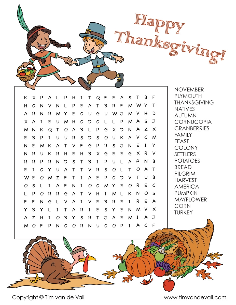 Free Printable Thanksgiving Crossword Puzzles For Adults Printable 
