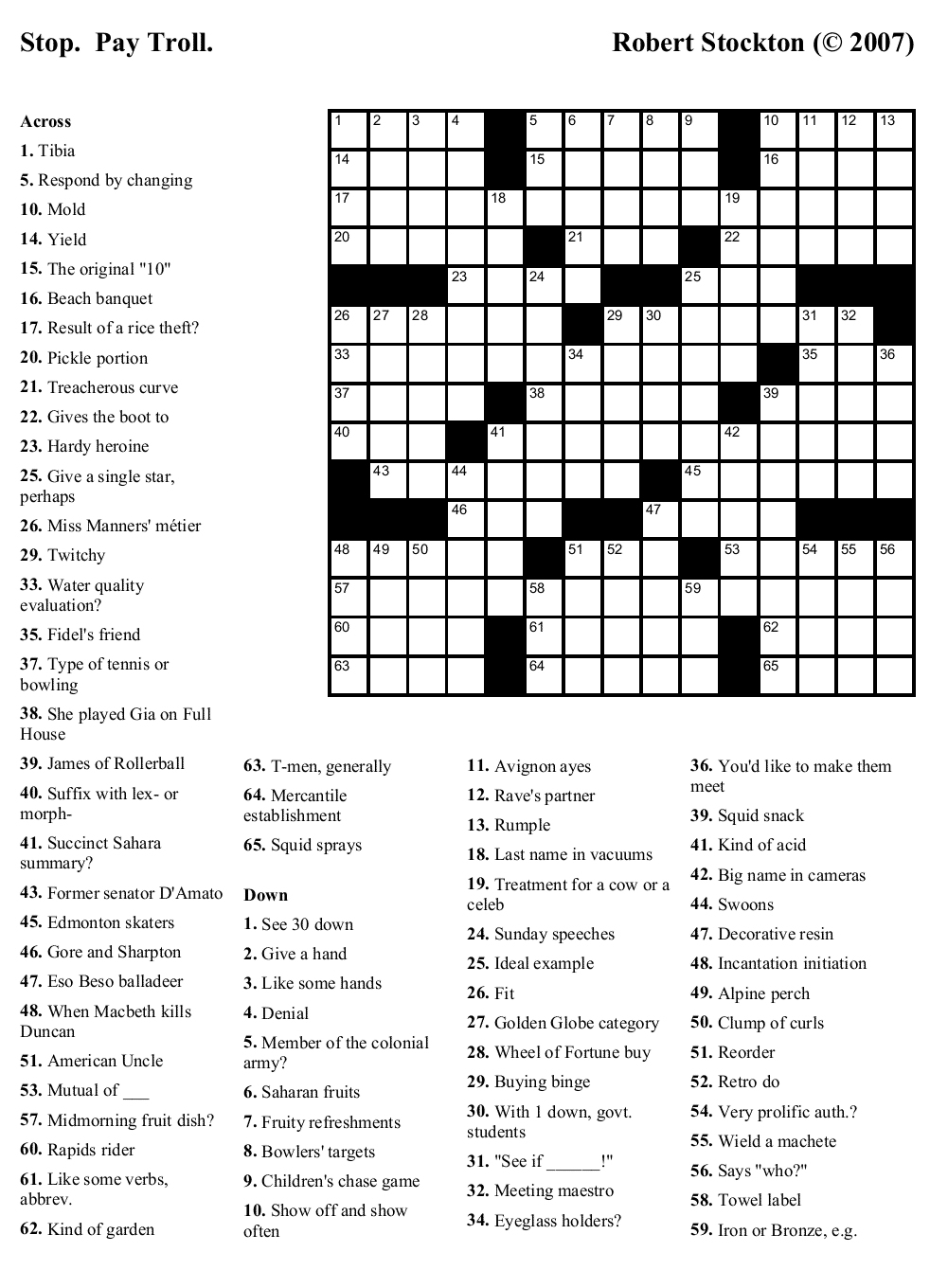 Giant Crossword Puzzle Printable Printable Crossword Puzzles