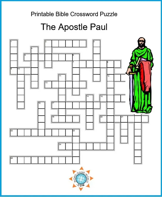 Large Print Bible Crossword Puzzles Printable