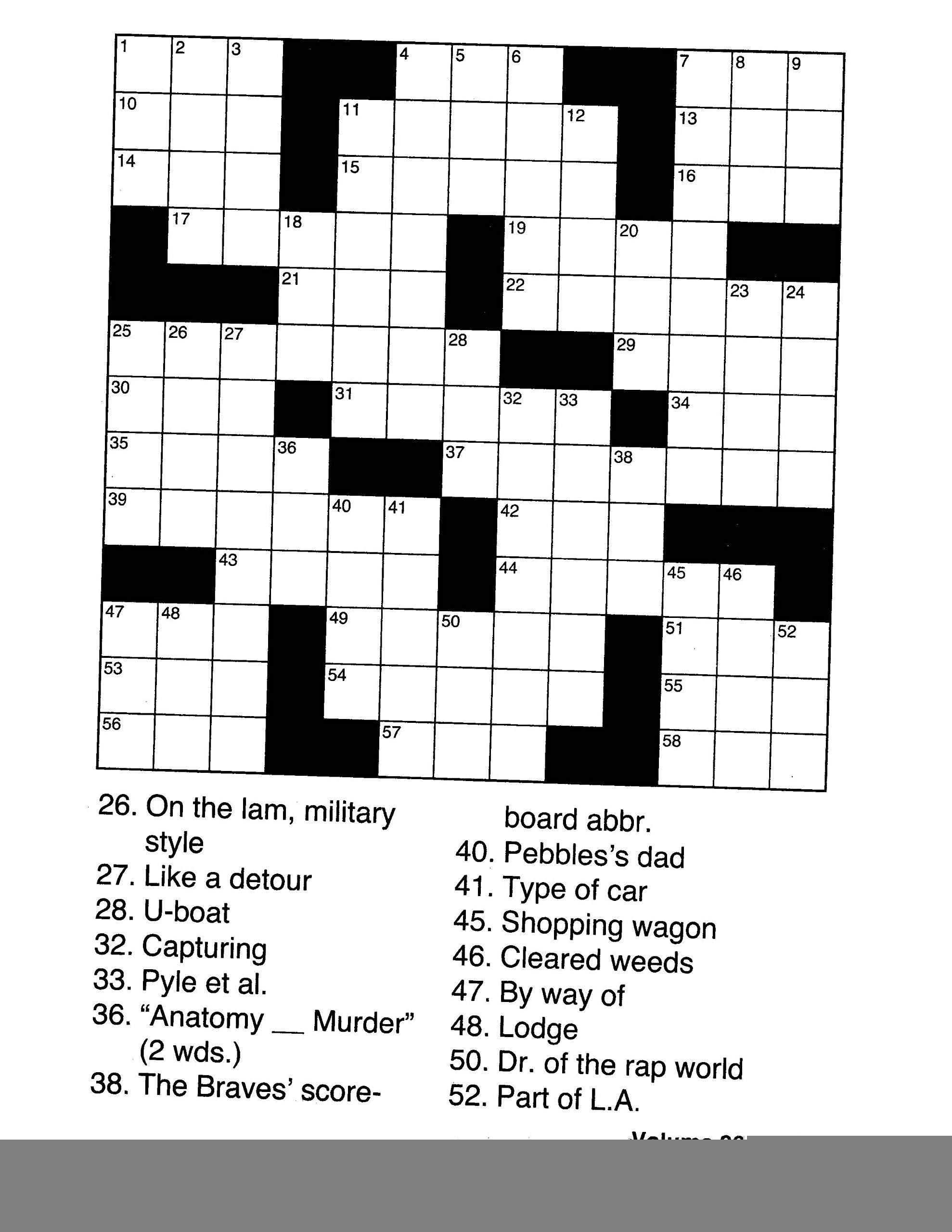 Large Print Easy Large Print Crossword Puzzles Printable Emma 