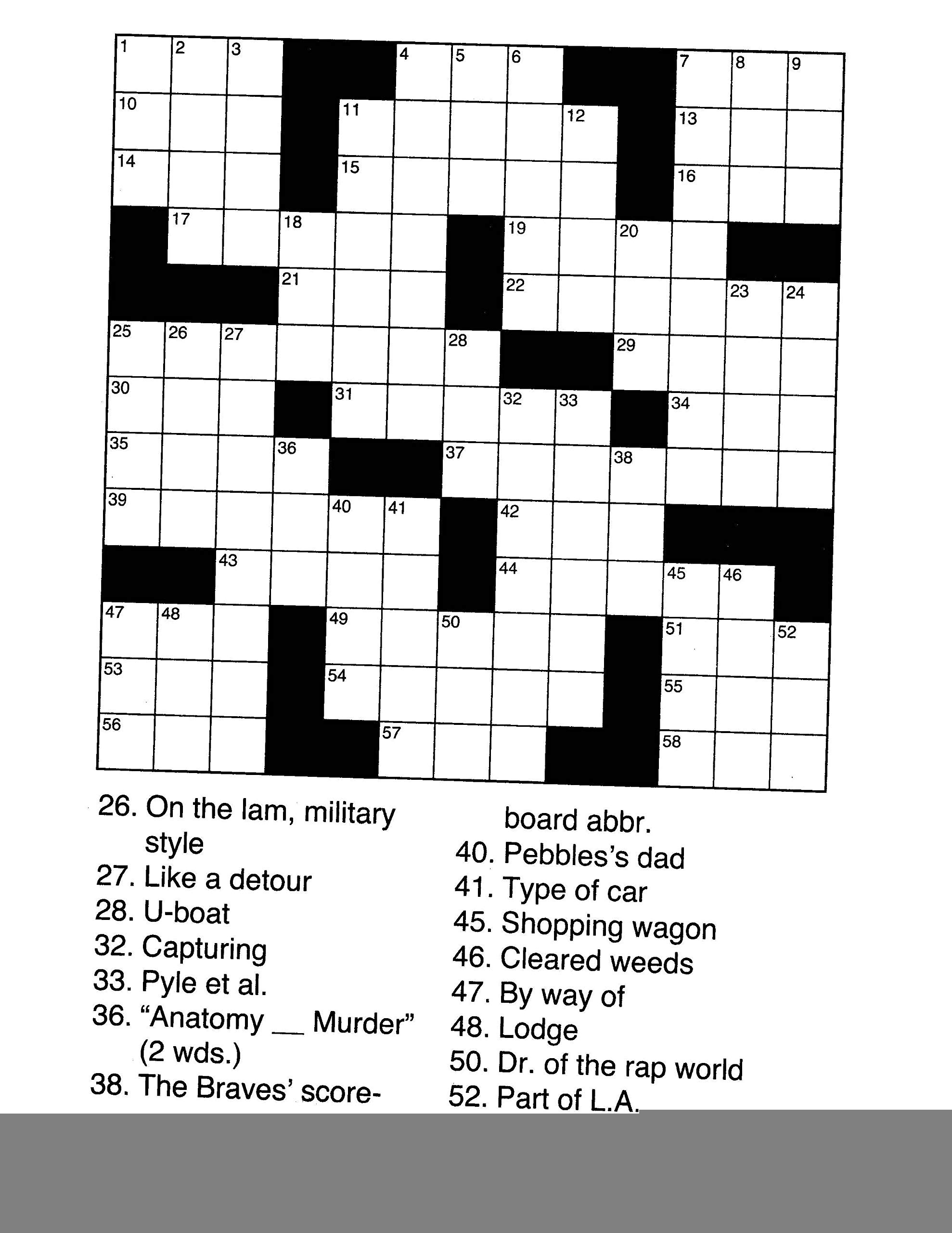 Large Print Easy Printable Crossword Puzzles For Seniors Emma 