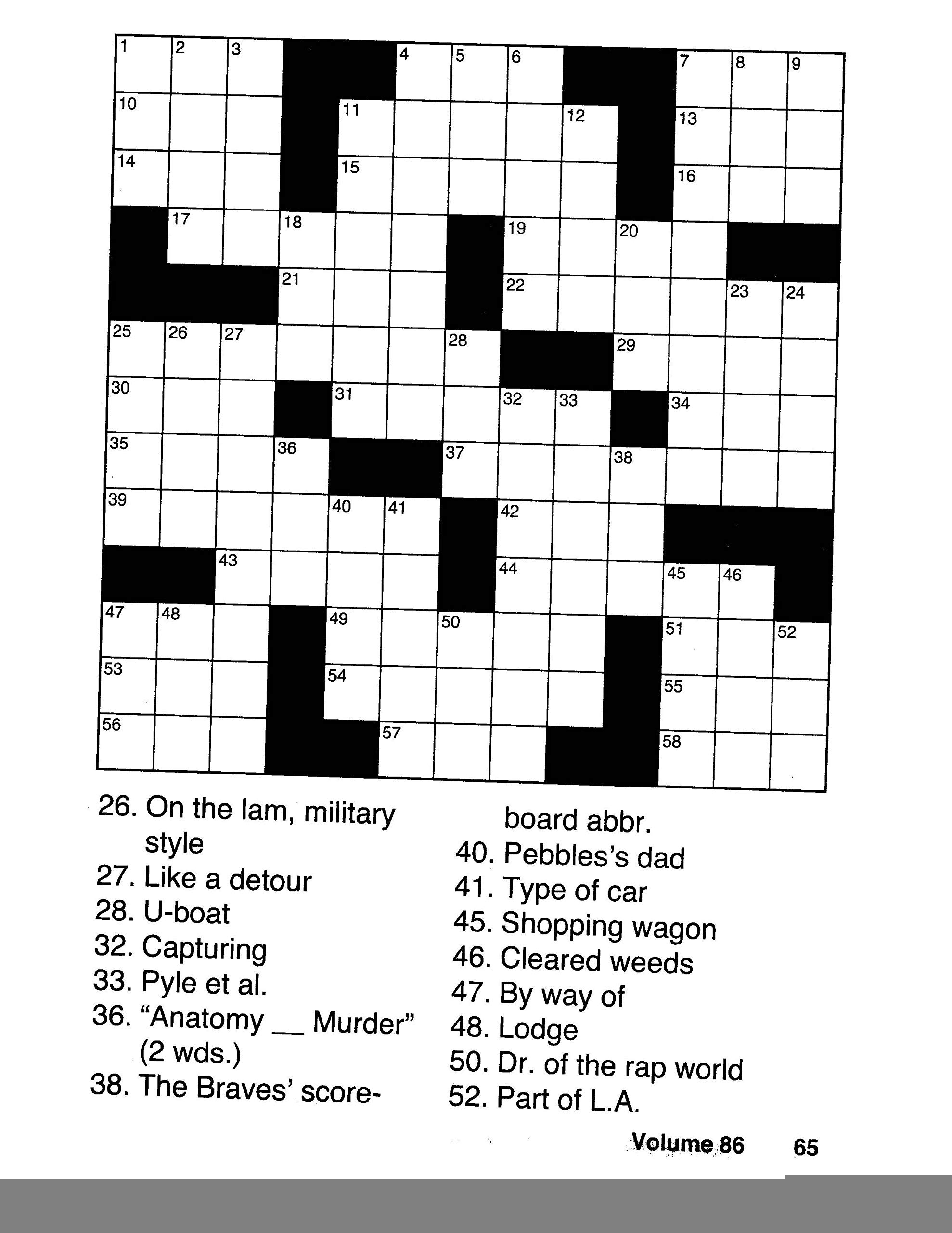 Large Print Easy Printable Crossword Puzzles For Seniors Emma 