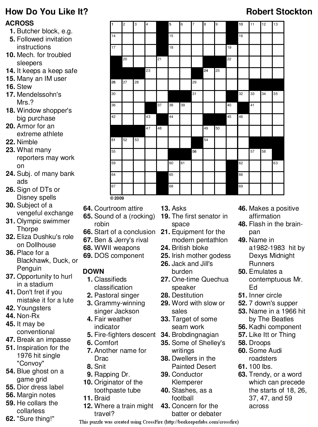 Medium Difficulty Printable Crossword Puzzles Medium Difficulty 