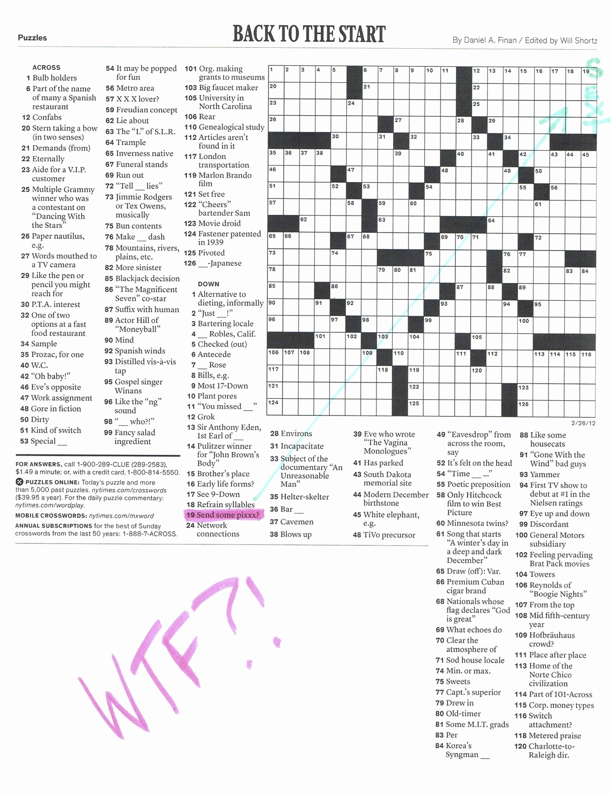 Ny Times Printable Sunday Crossword