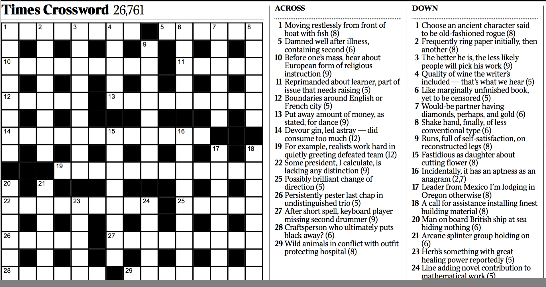 Ny Times Crossword FINDERS