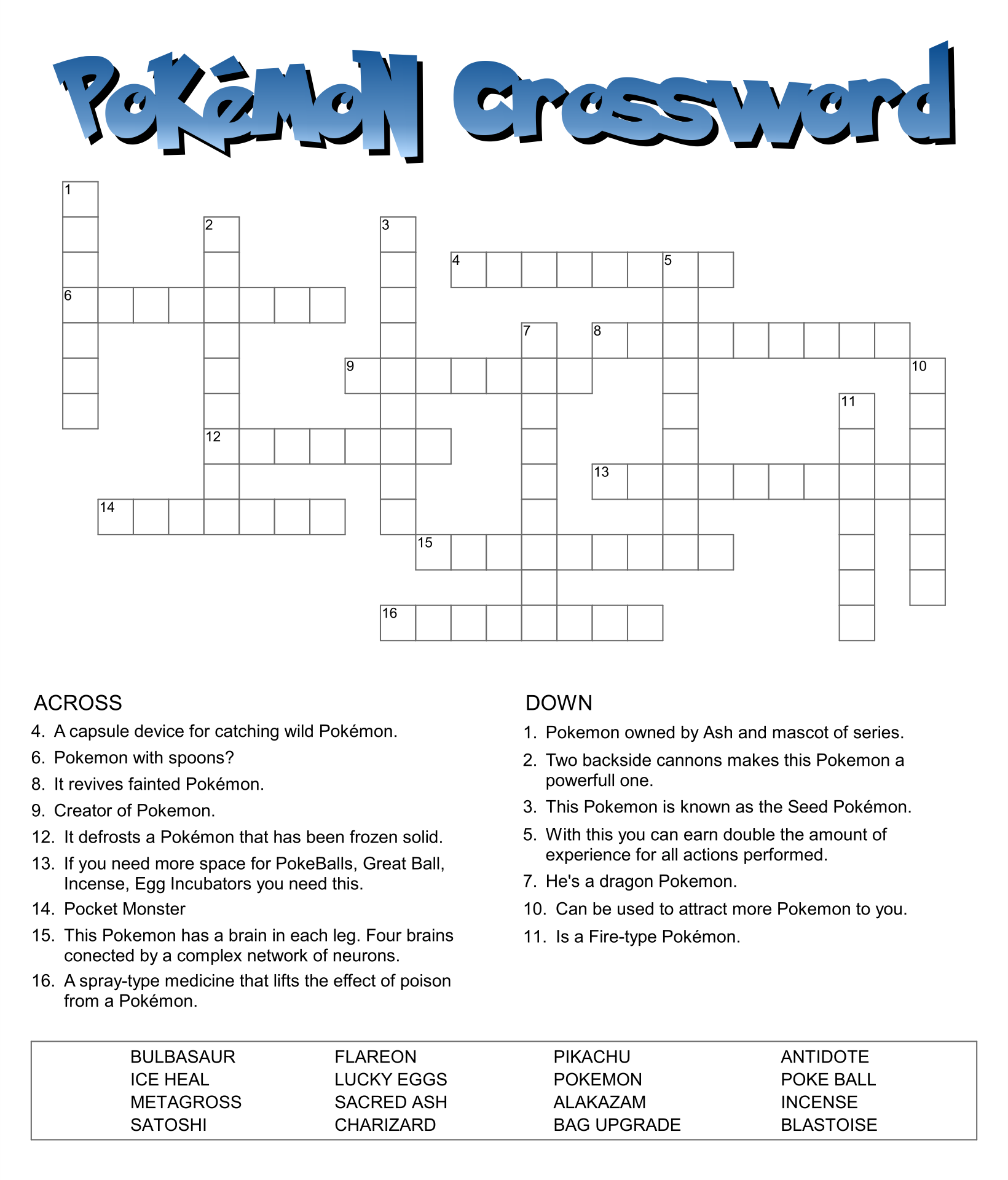 Pokemon Word Search Puzzles 10 Free PDF Printables Printablee