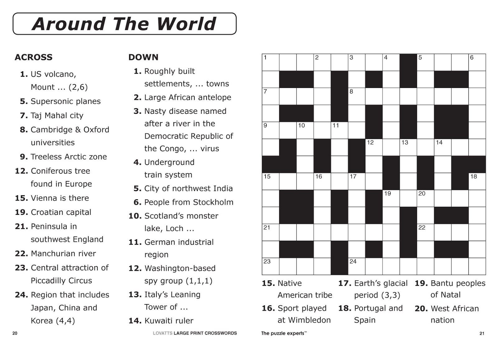 Printable Beginner Crossword Puzzles Printable Crossword Puzzles