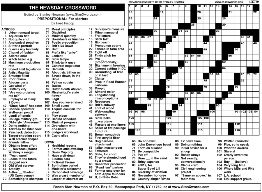 Printable Chicago Tribune Sunday Crossword Puzzle Printable Templates