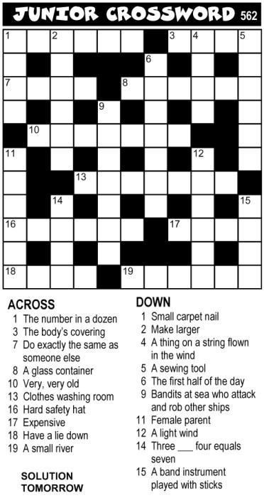 Printable Crossword Puzzles For Teenagers Vrogue co