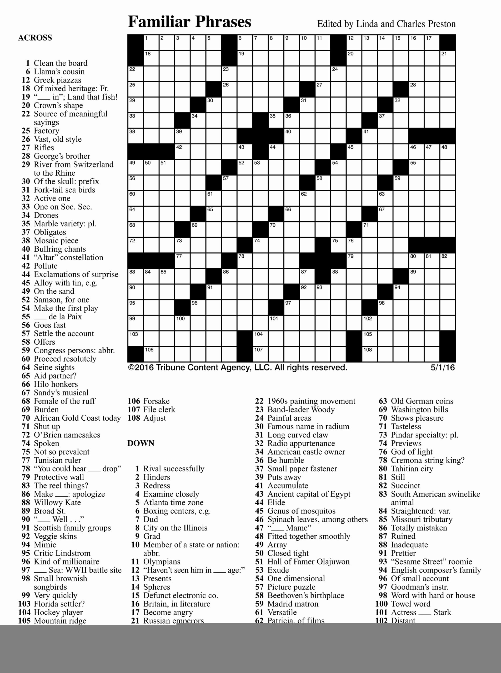 Printable Crossword Puzzles Pdf Printable Crossword Puzzles