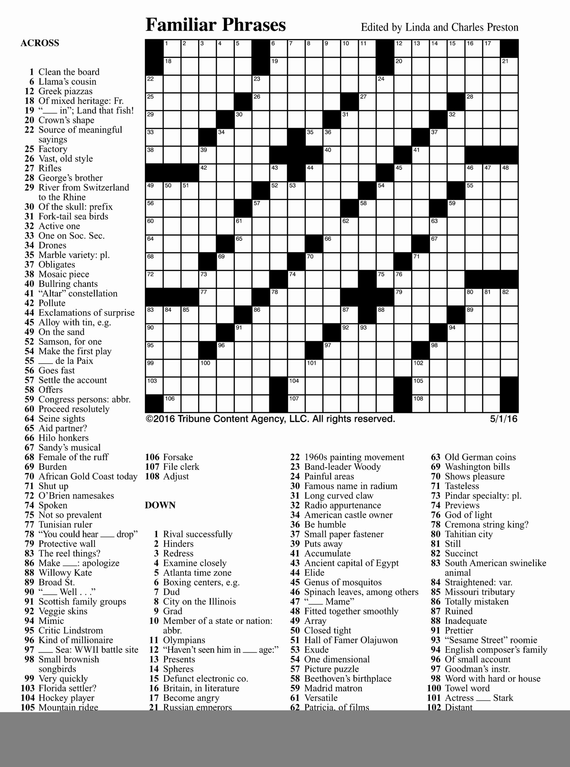 Printable Crossword Puzzles Pdf Printable Crossword Puzzles