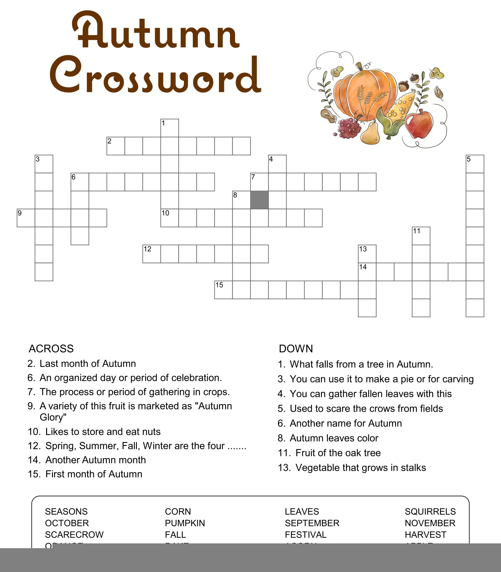 Printable Crossword Puzzles With Answers Printable Free Templates