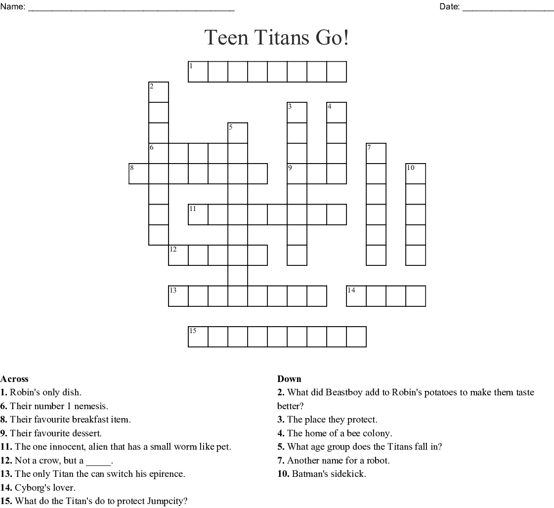 Printable Crosswords For Teens Printable Crossword Puzzles Online