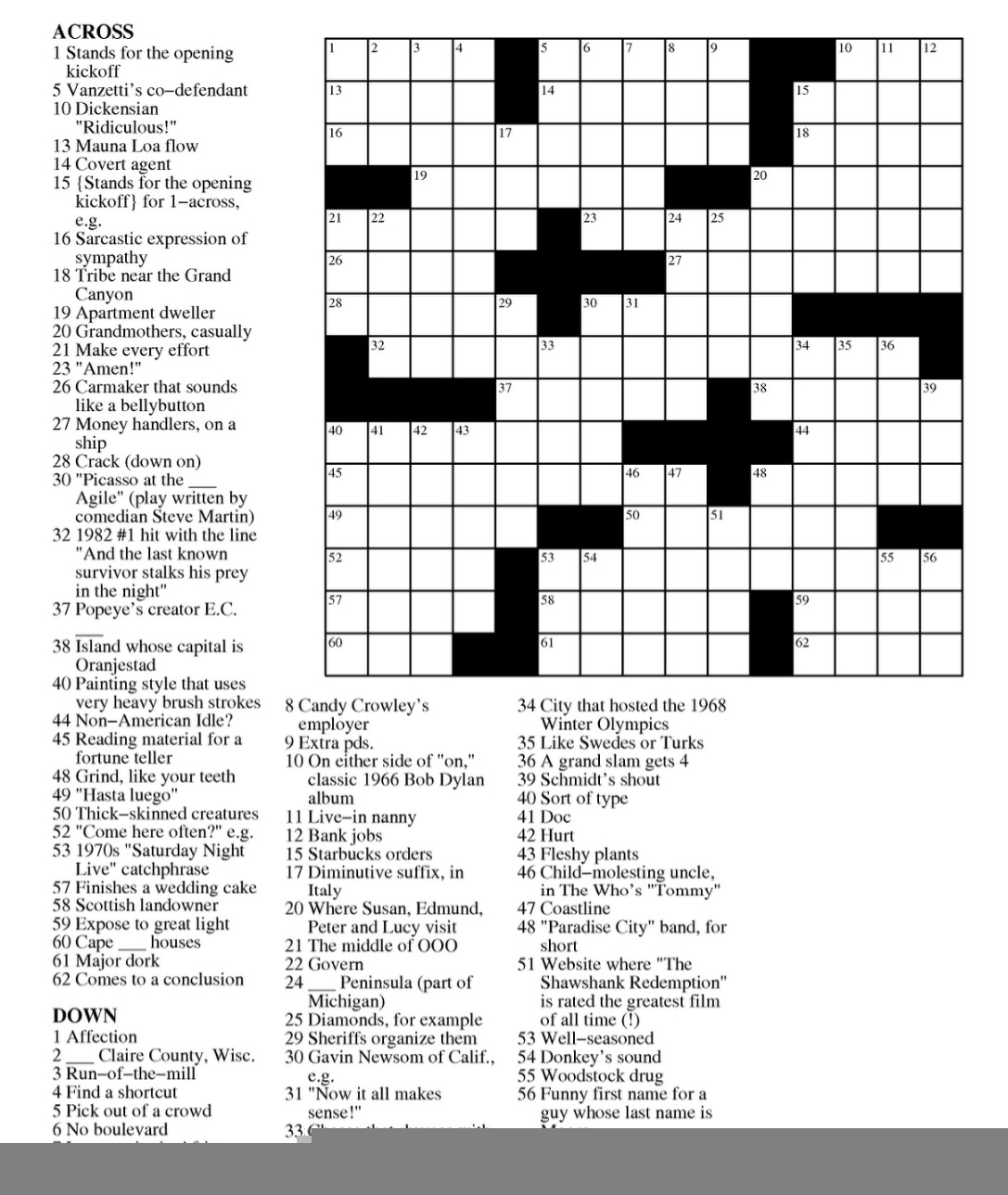 Printable Daily Commuter Crossword Puzzle Printable JD