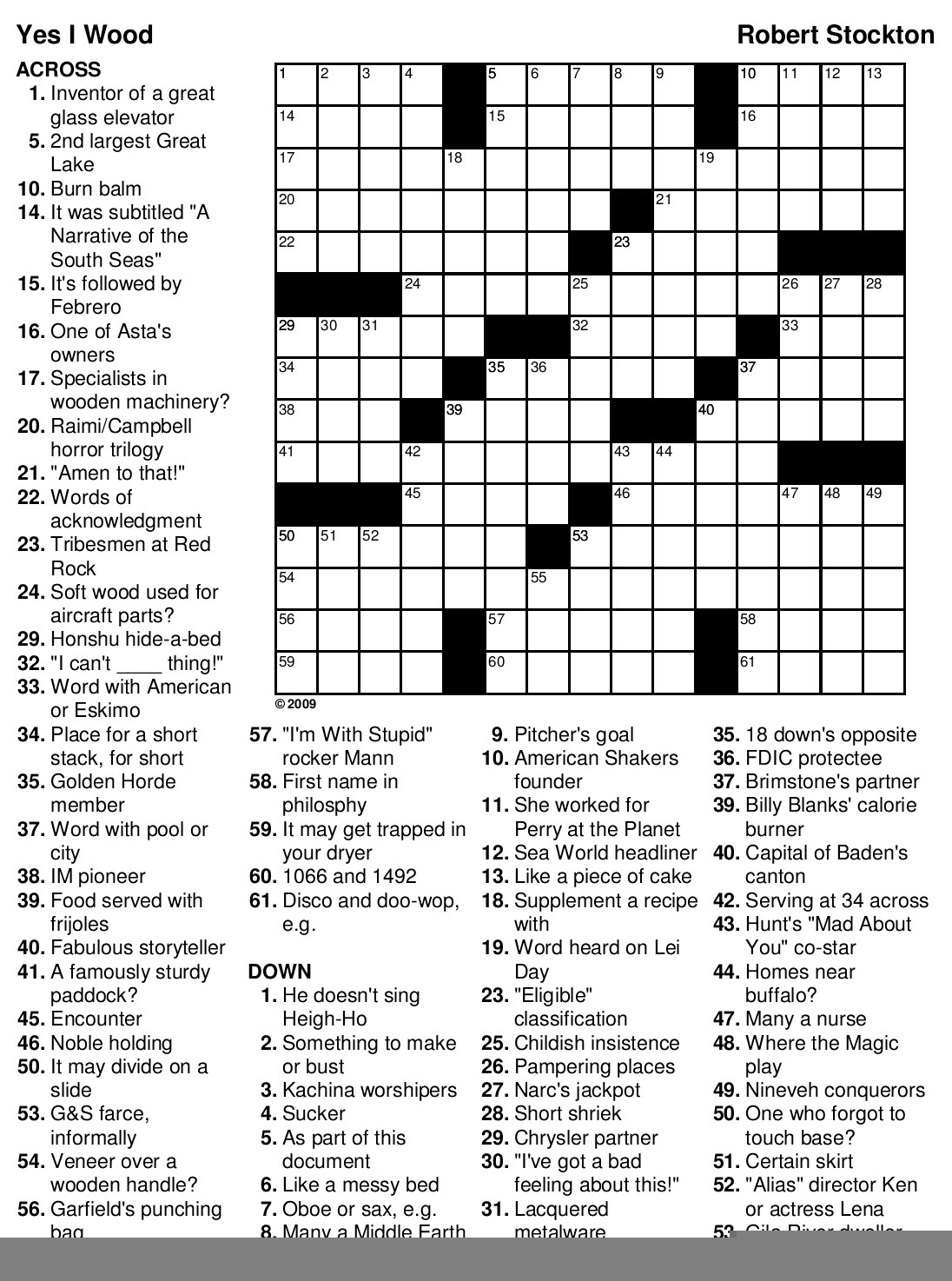Printable Easy Crossword Puzzles For Adults Printable Crossword Puzzles