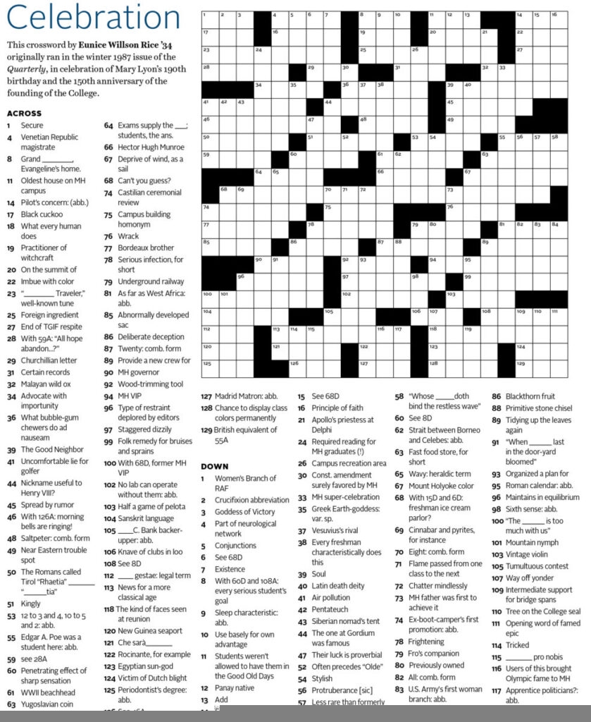 Printable Large Print Crossword Puzzles Printable JD
