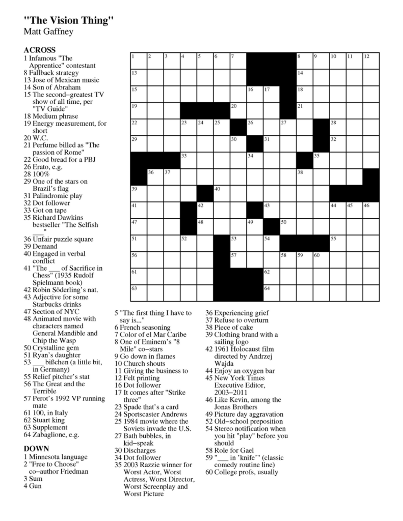 Refreshing Printable Chicago Tribune Crossword Roy Blog James 