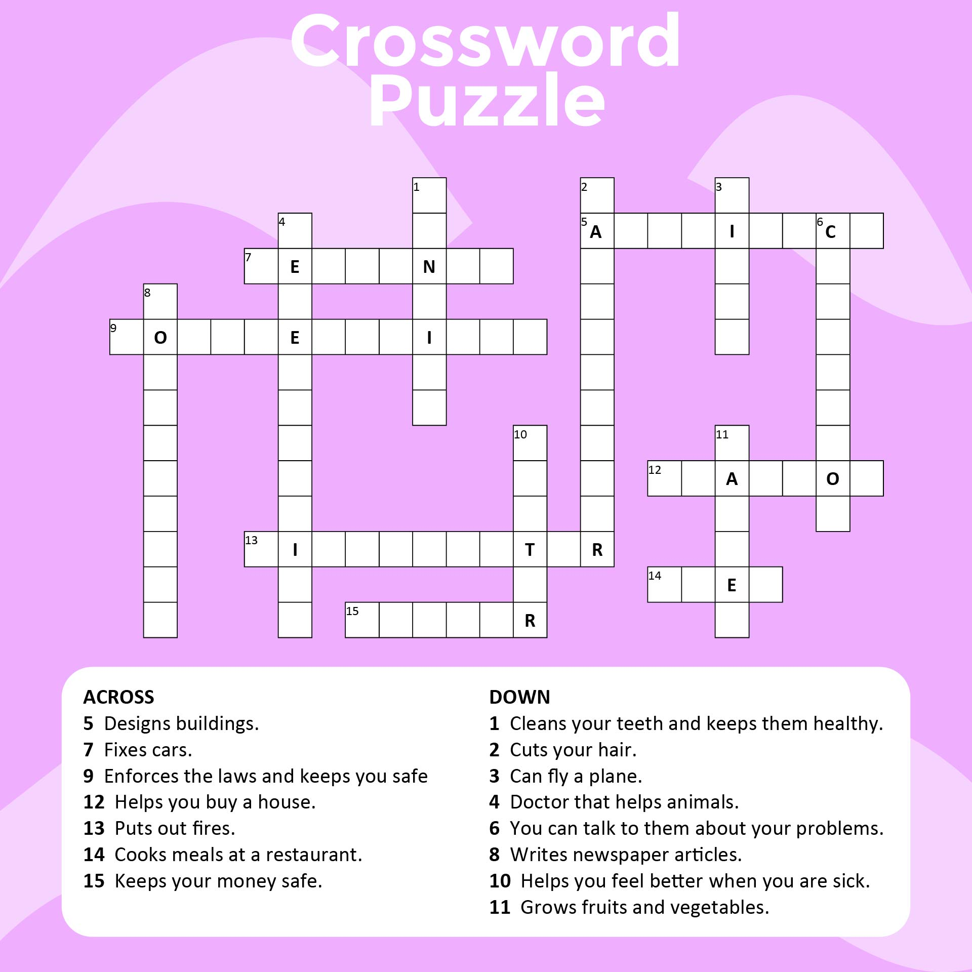 Printable Crossword Puzzles Themed