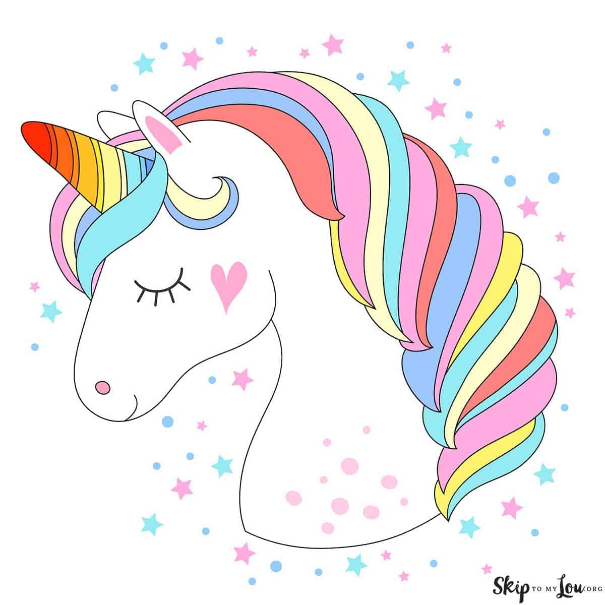 10 Magical Unicorn Coloring Pages Print For Free Skip To My Lou