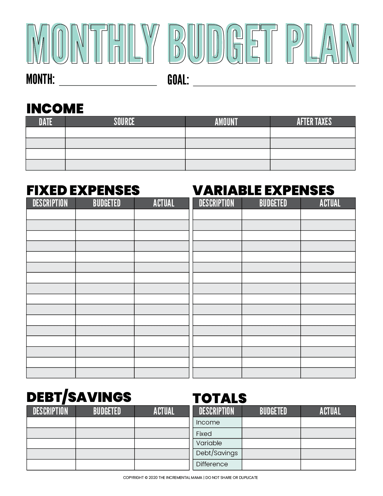 10 Printable Budget Worksheet Worksheets Decoomo