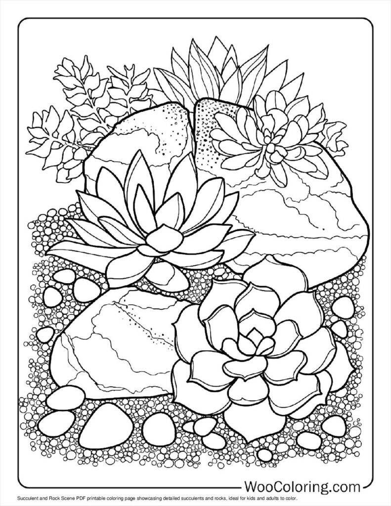 100 Succulent Coloring Pages Free PDF To Print Woo Coloring