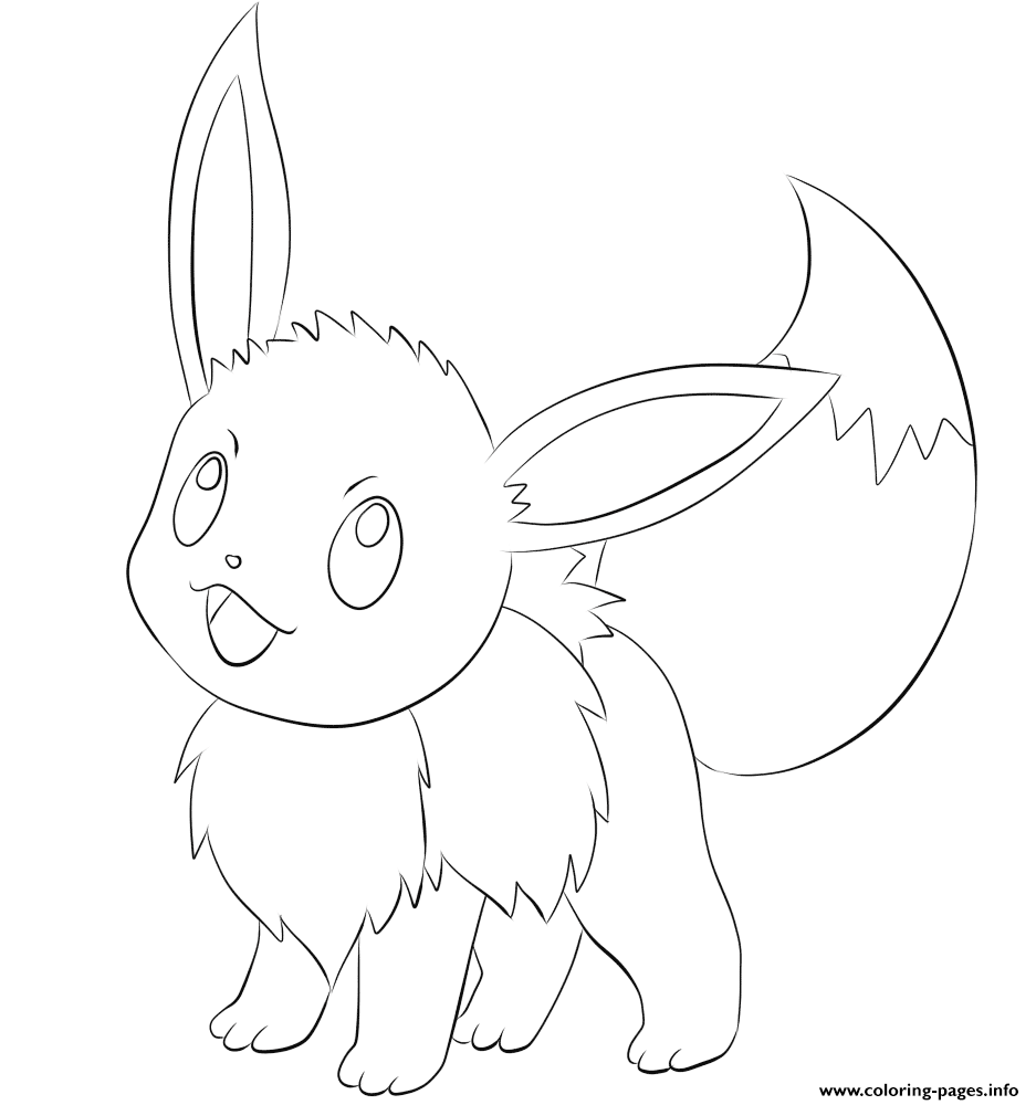 133 Eevee Pokemon Coloring Page Printable