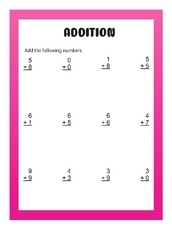 1st Grade Math Worksheets