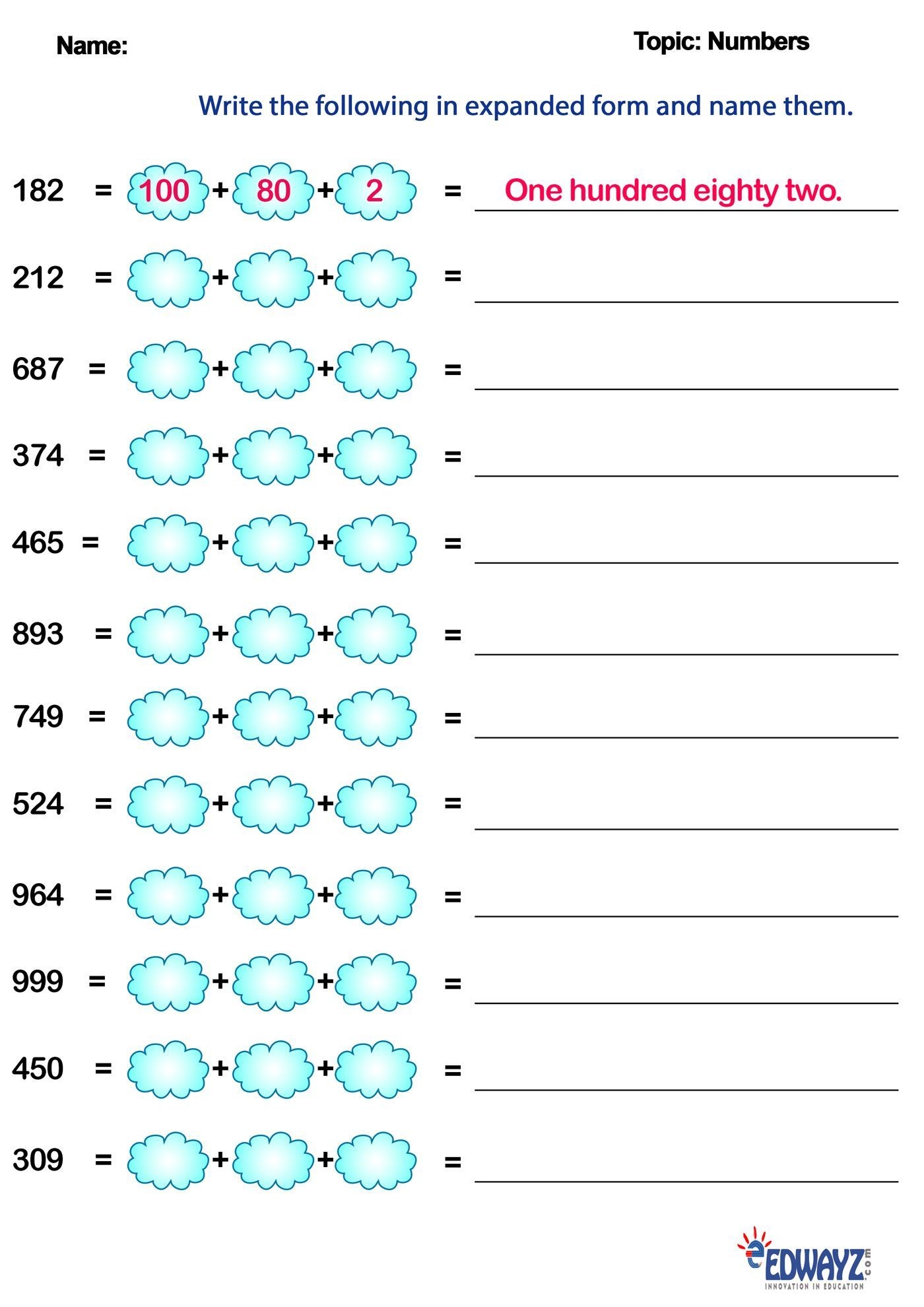 20 Class 2 Mathematics Worksheet