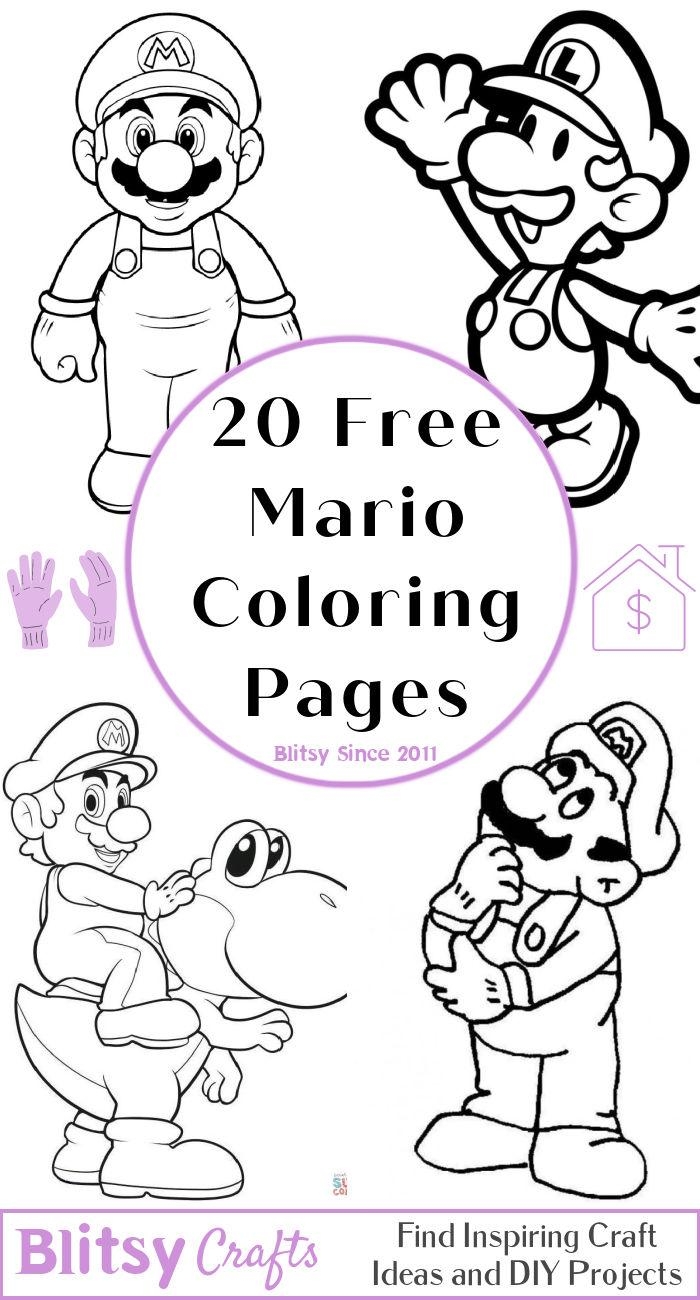 20 Free Mario Coloring Pages For Kids And Adults