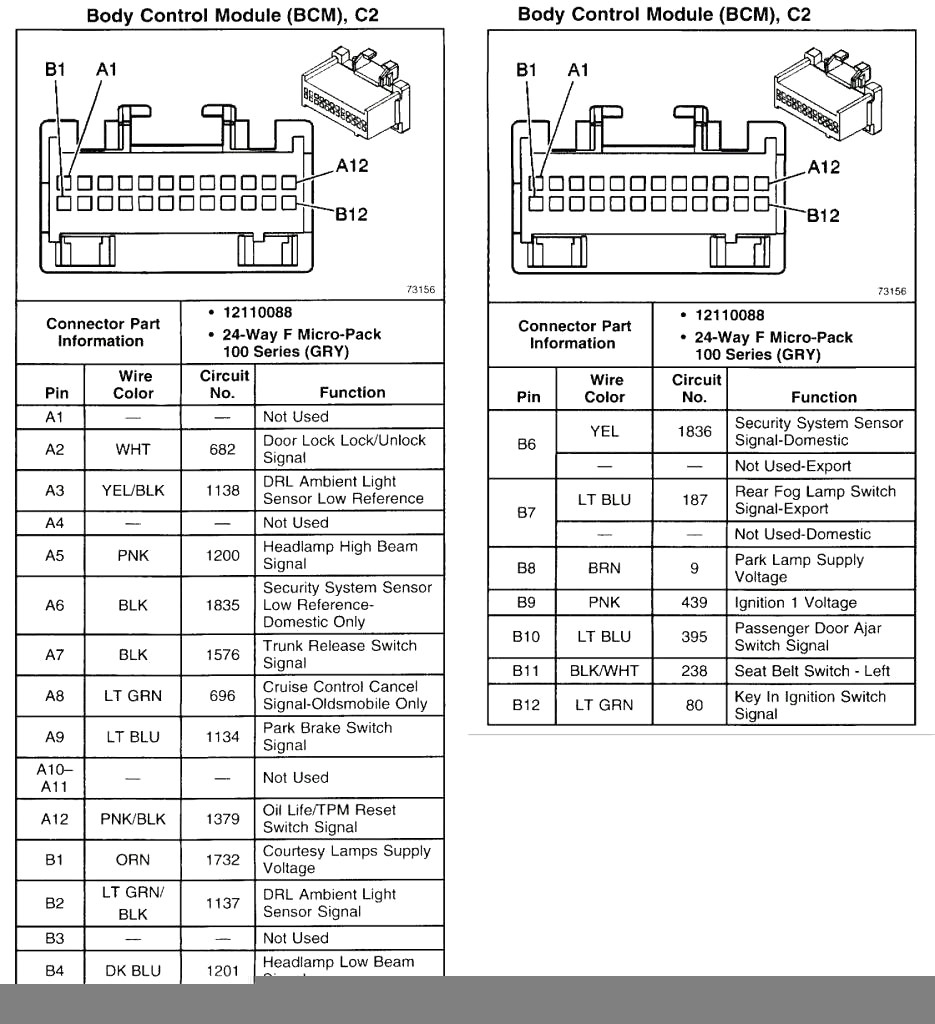 2004 Chevrolet Impala Car Stereo Radio Wiring Diagram