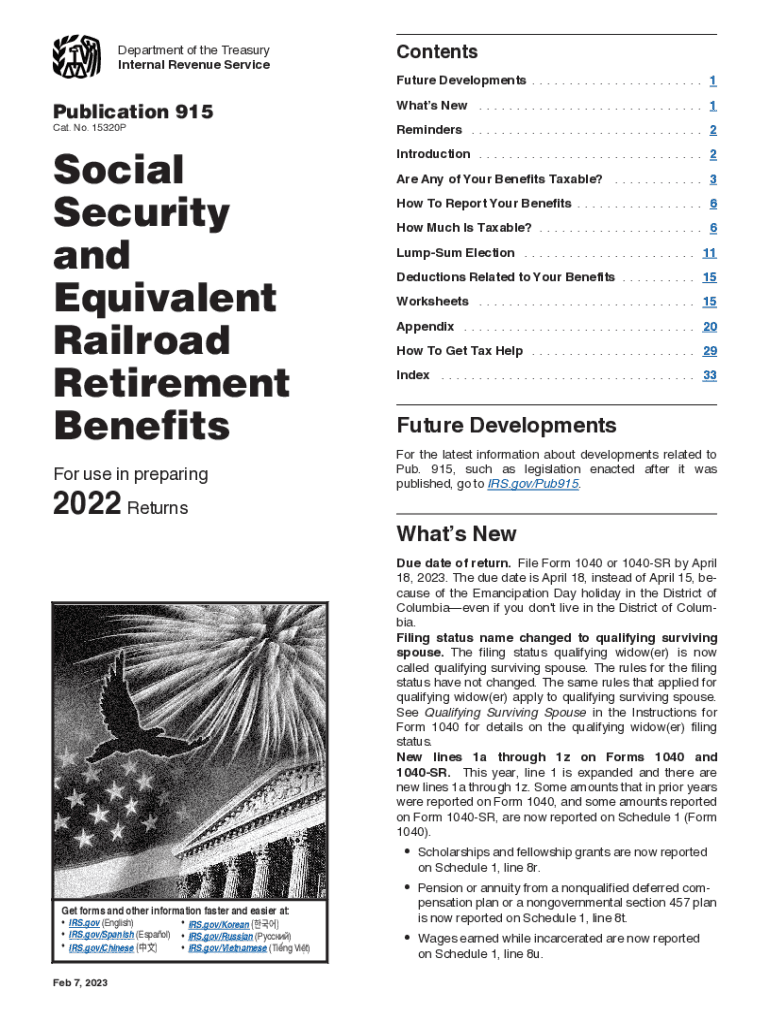 2022 2024 Form IRS Publication 915 Fill Online Printable