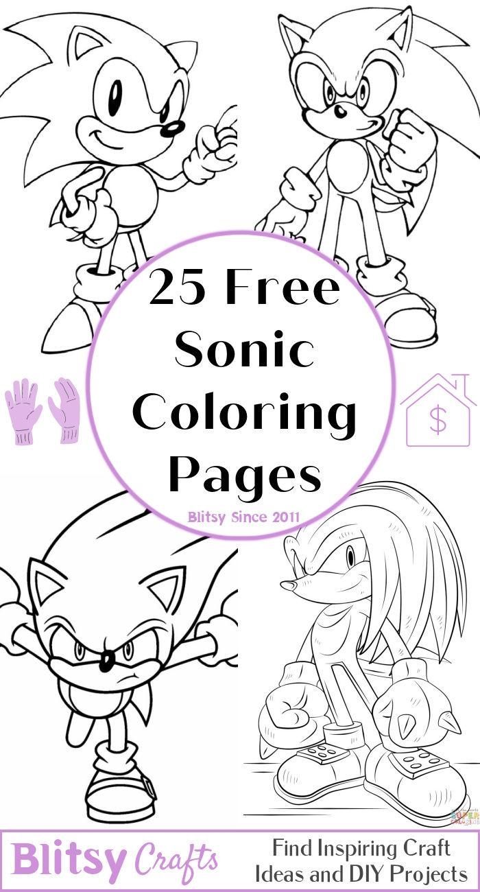25 Free Sonic Coloring Pages For Kids And Adults