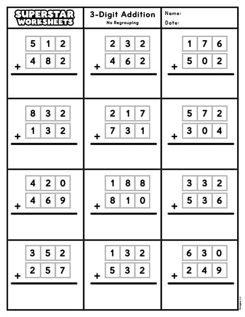 2nd Grade Math Worksheets Superstar Worksheets Worksheets Library