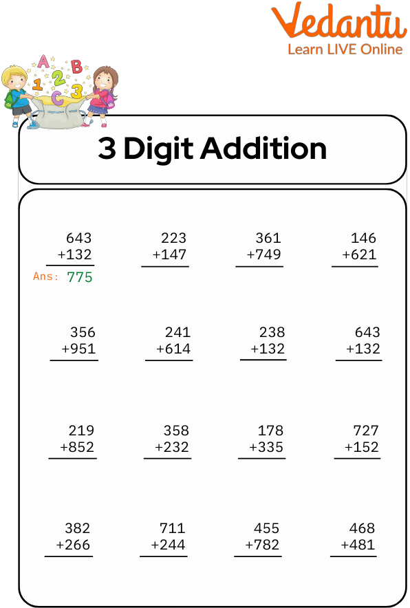 3 Digit Addition And Subtraction Learn And Solve Questions