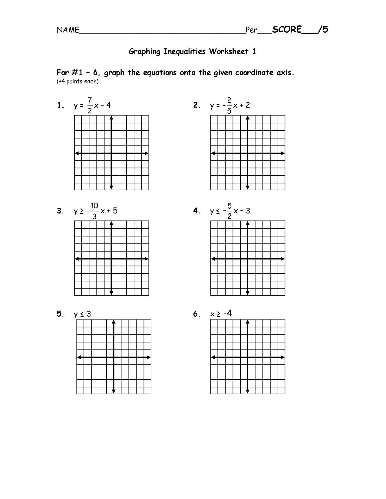 30 Graphing Linear Equations Worksheet Worksheets Decoomo