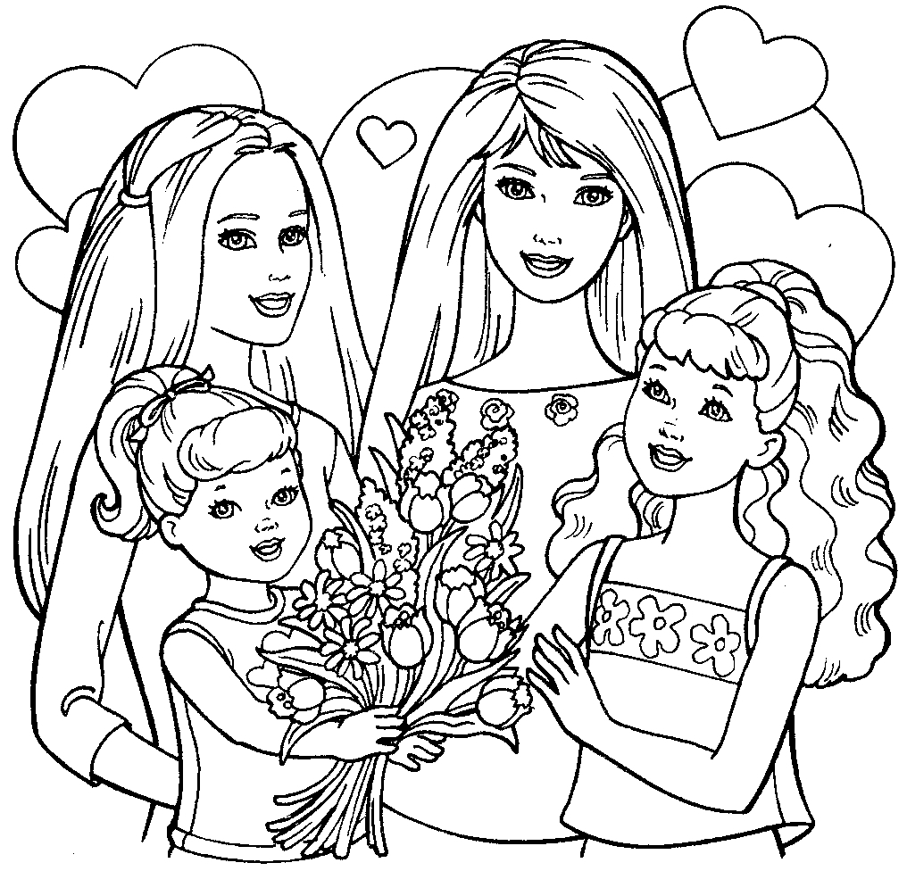 37 Barbie Colouring Book Pages Pics