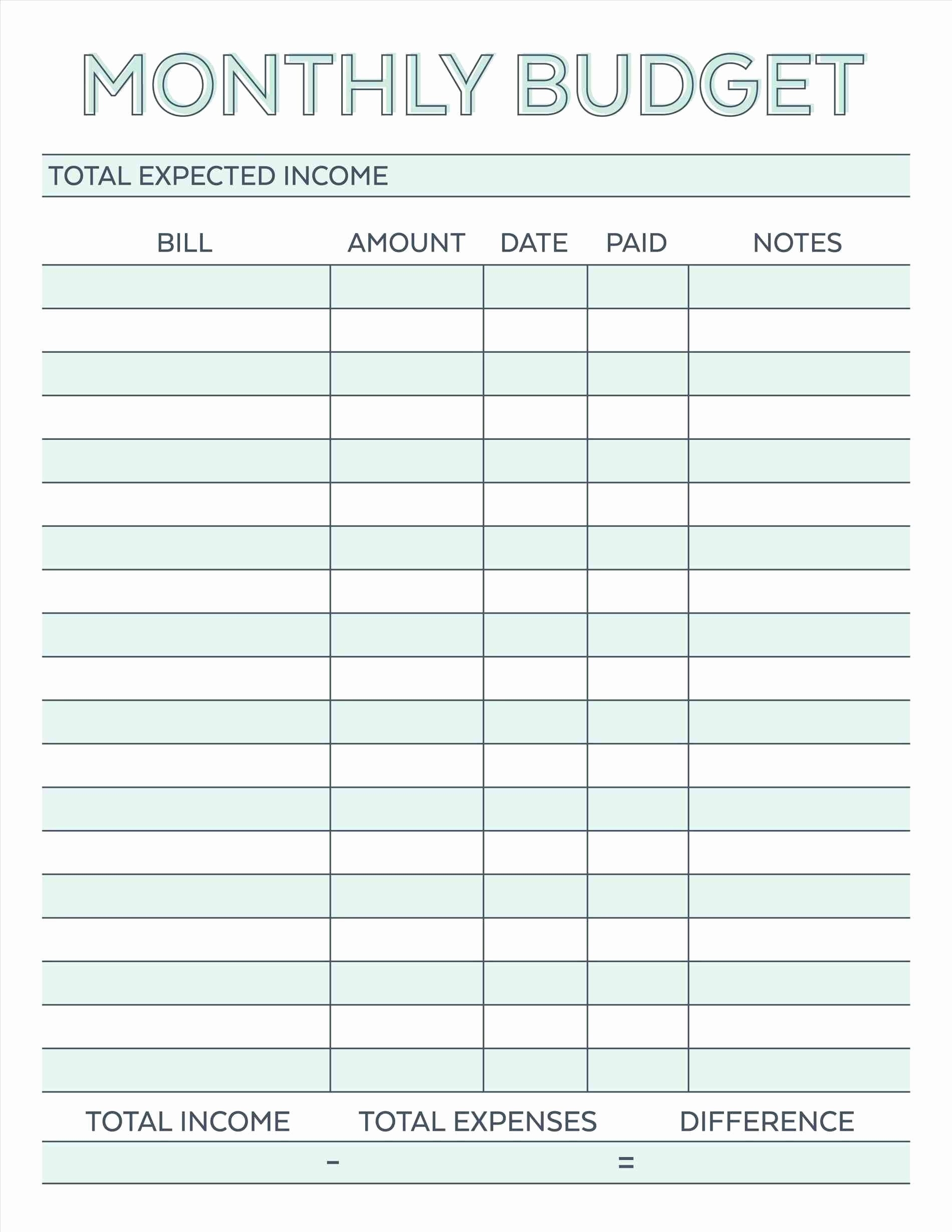 40 Monthly Budget Worksheet Pdf Desalas Template