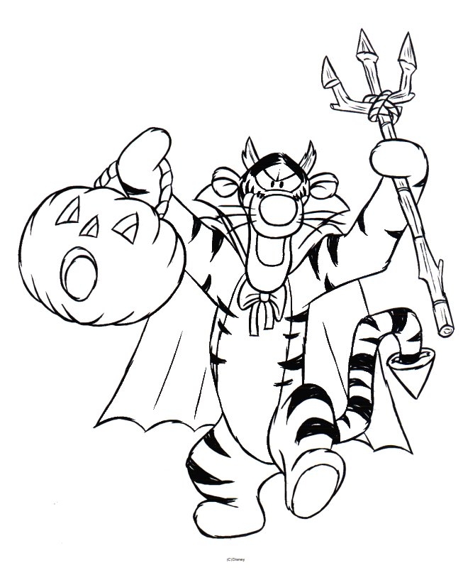 5 Best Winnie The Pooh Halloween Coloring Pictures