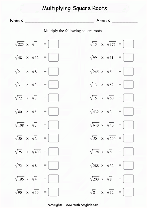 50 Estimating Square Root Worksheet Chessmuseum Template Library