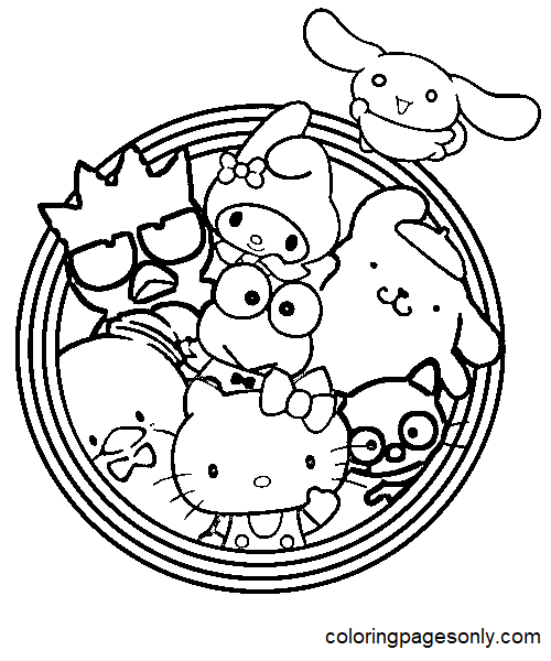 52 Sanrio Characters Coloring Pages ColoringPagesOnly