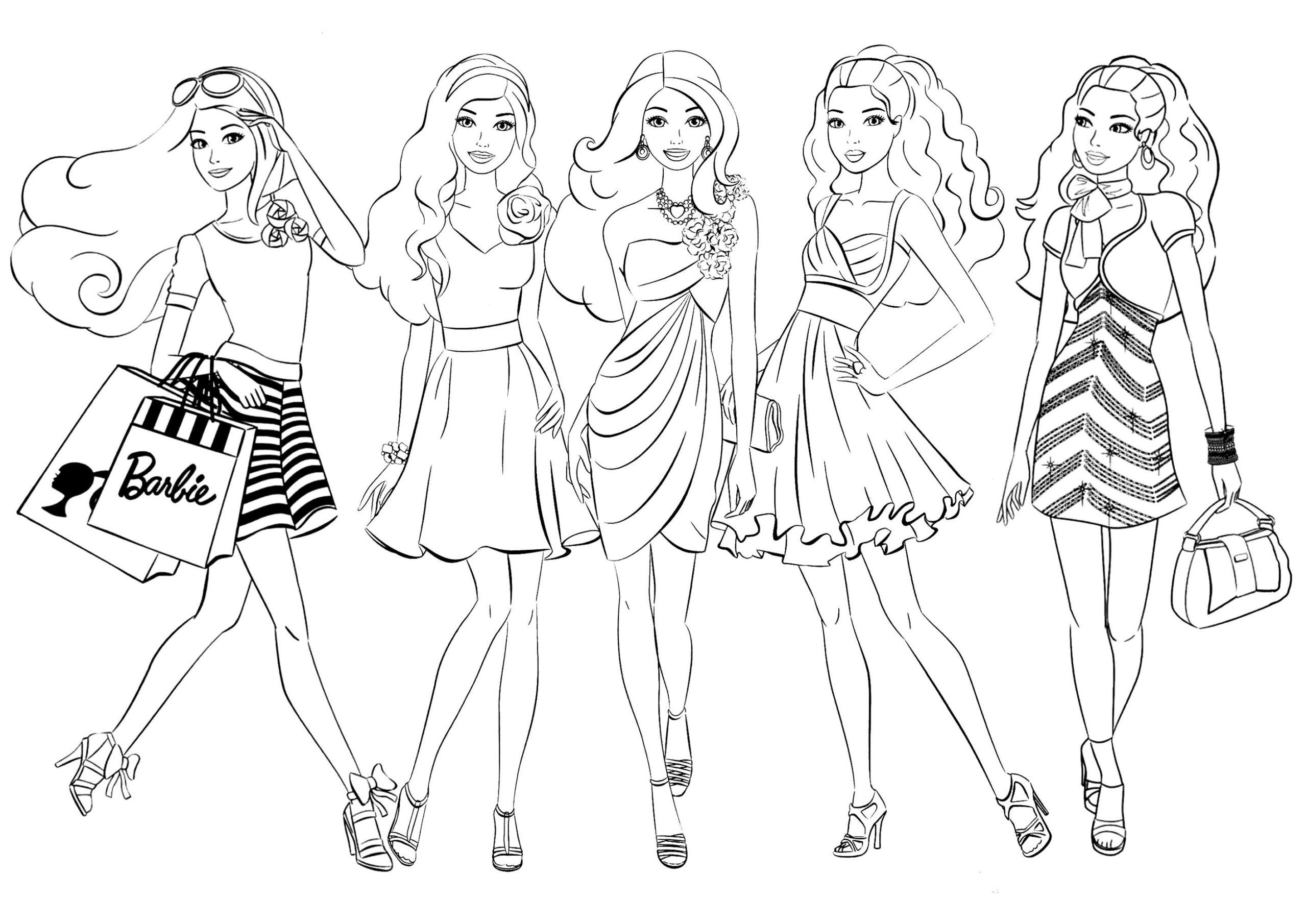 58 Barbie Coloring Pages Free PDF Printables 55 OFF