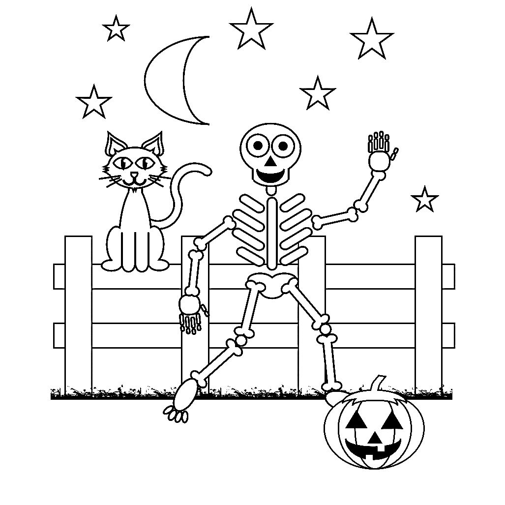 59 Skeleton Coloring Pages ColoringPagesOnly